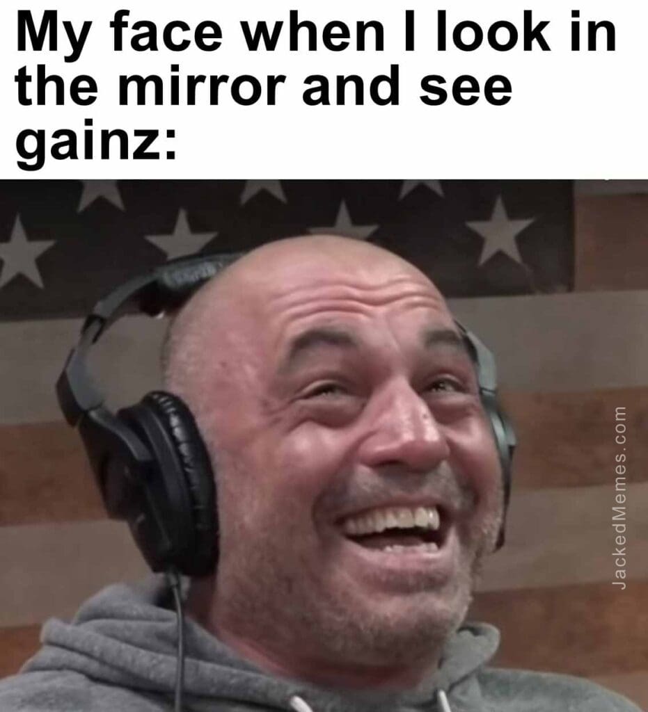 My face when i look in the mirror and see gainz