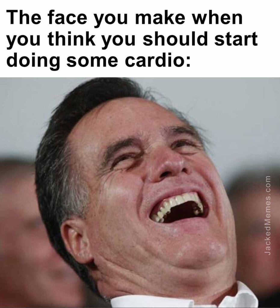 The face you make when you think you should start doing some cardio