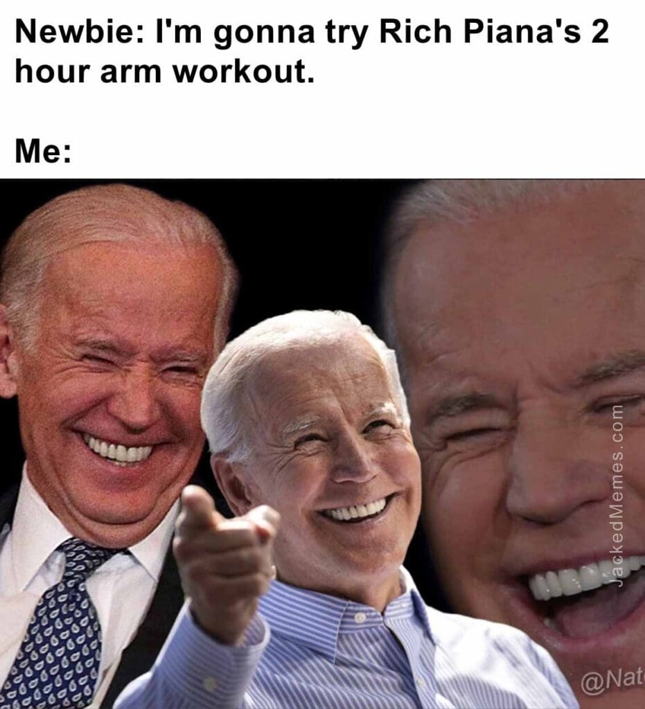 Newbie i'm gonna try rich piana's 2 hour arm workout.  me