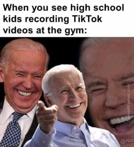 When you see high school kids recording tiktok videos at the gym