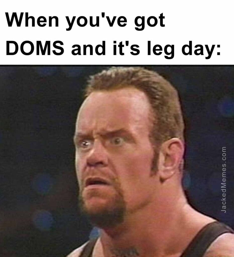 When you've got doms and it's leg day