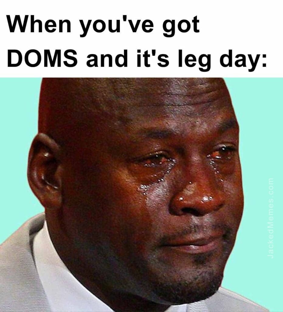 When you've got doms and it's leg day