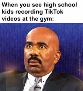 When you see high school kids recording tiktok videos at the gym