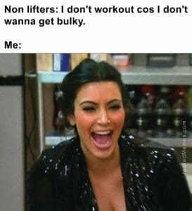 Non lifters i don't workout cos i don't wanna get bulky.  me