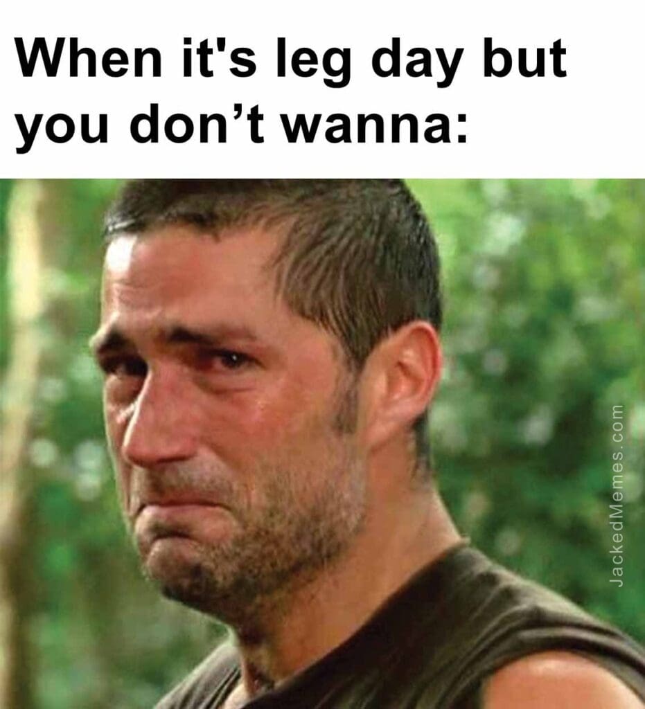 When it's leg day but you dont wanna