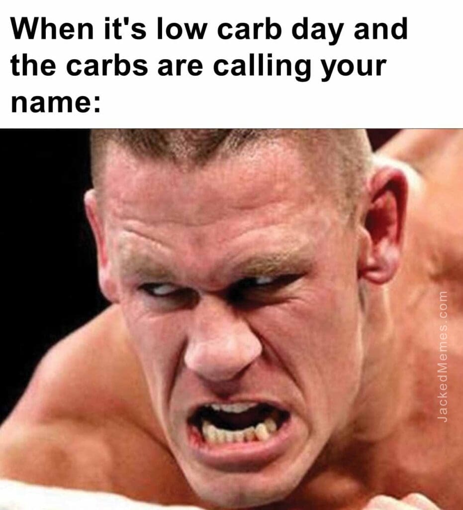 When it's low carb day and the carbs are calling your name