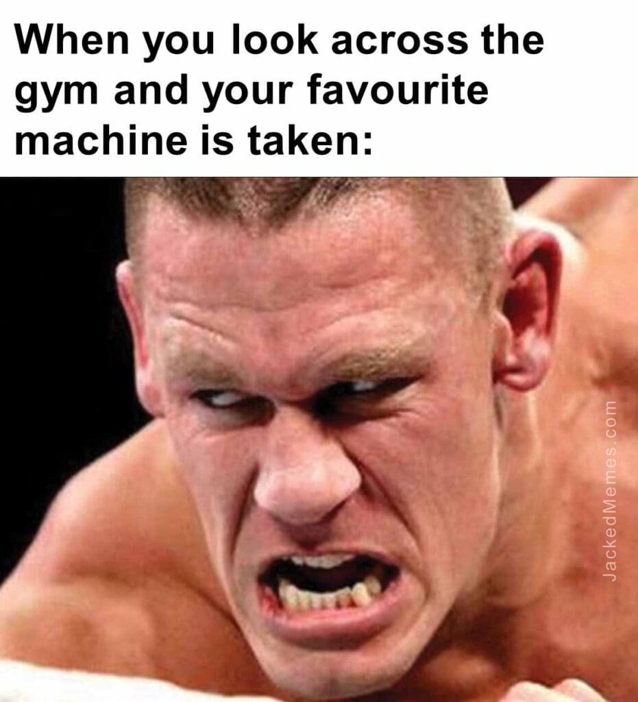 When you look across the gym and your favourite machine is taken