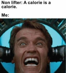 Non lifter a calorie is a calorie.  me