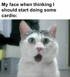 My face when thinking i should start doing some cardio