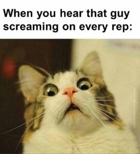 When you hear that guy screaming on every rep