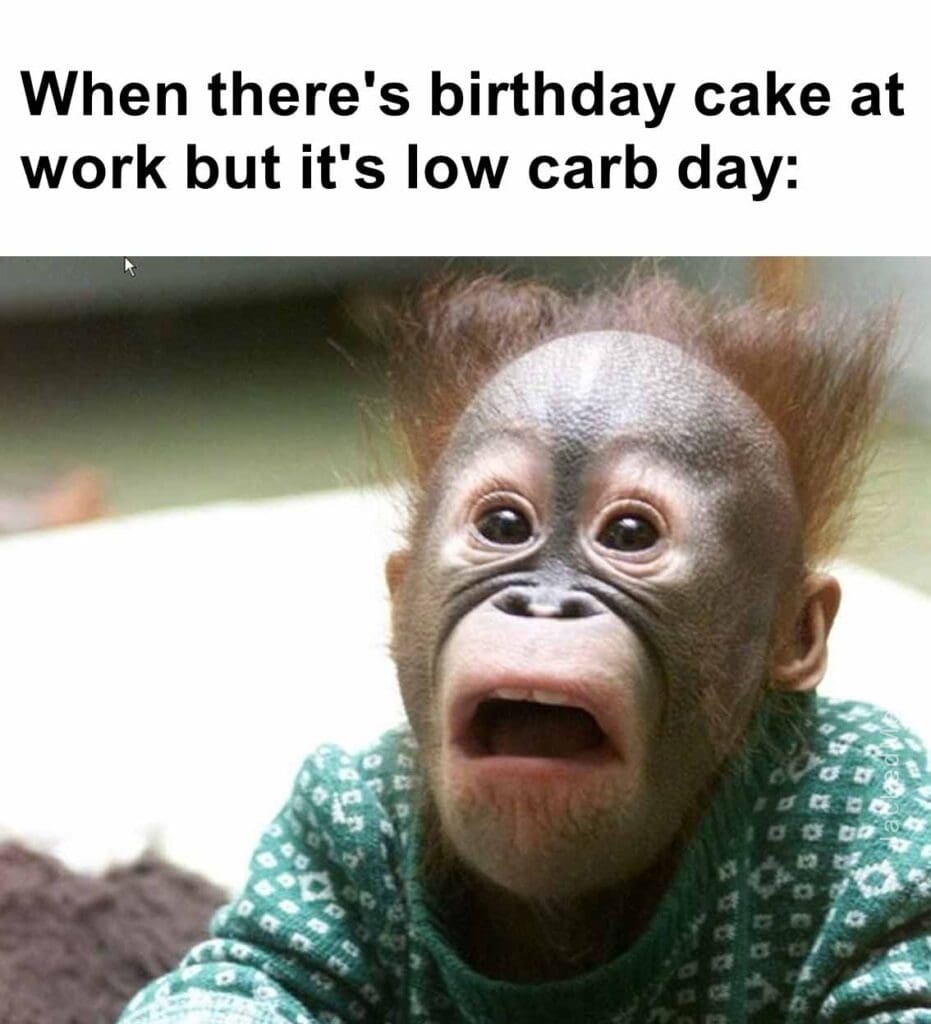 When there's birthday cake at work but it's low carb day