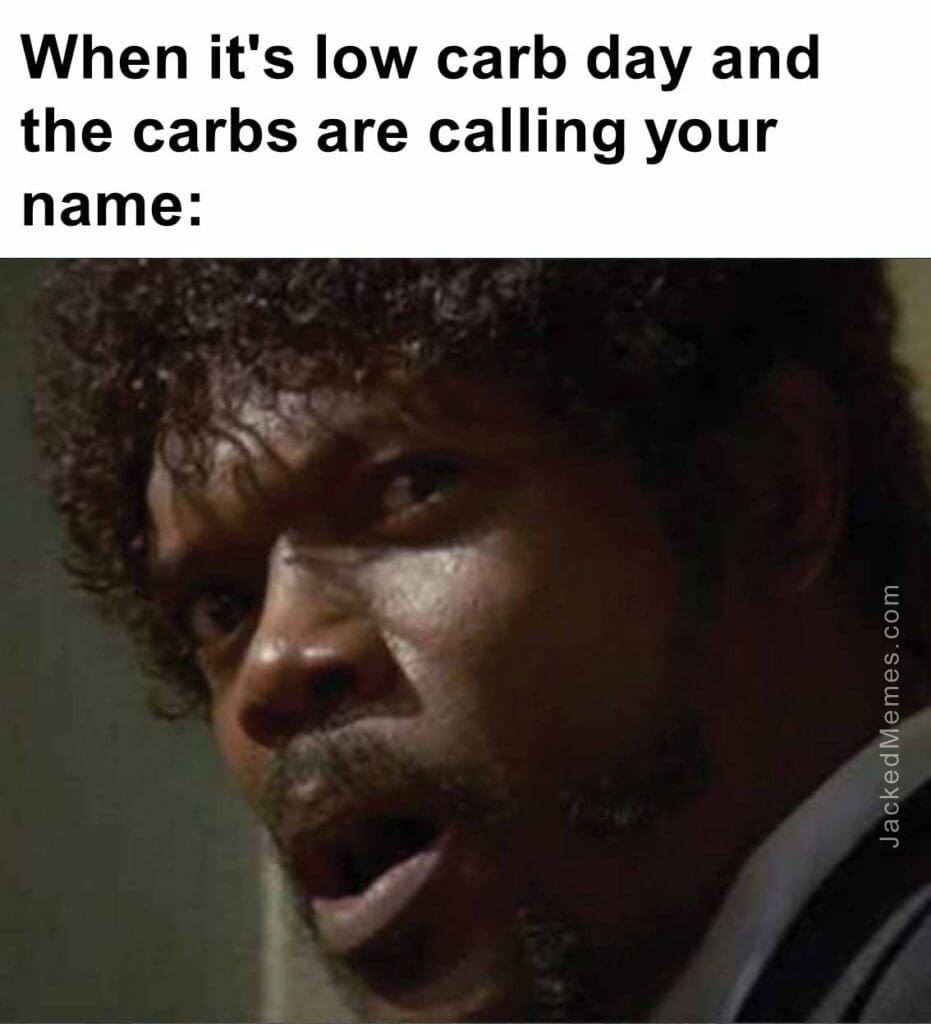 When it's low carb day and the carbs are calling your name