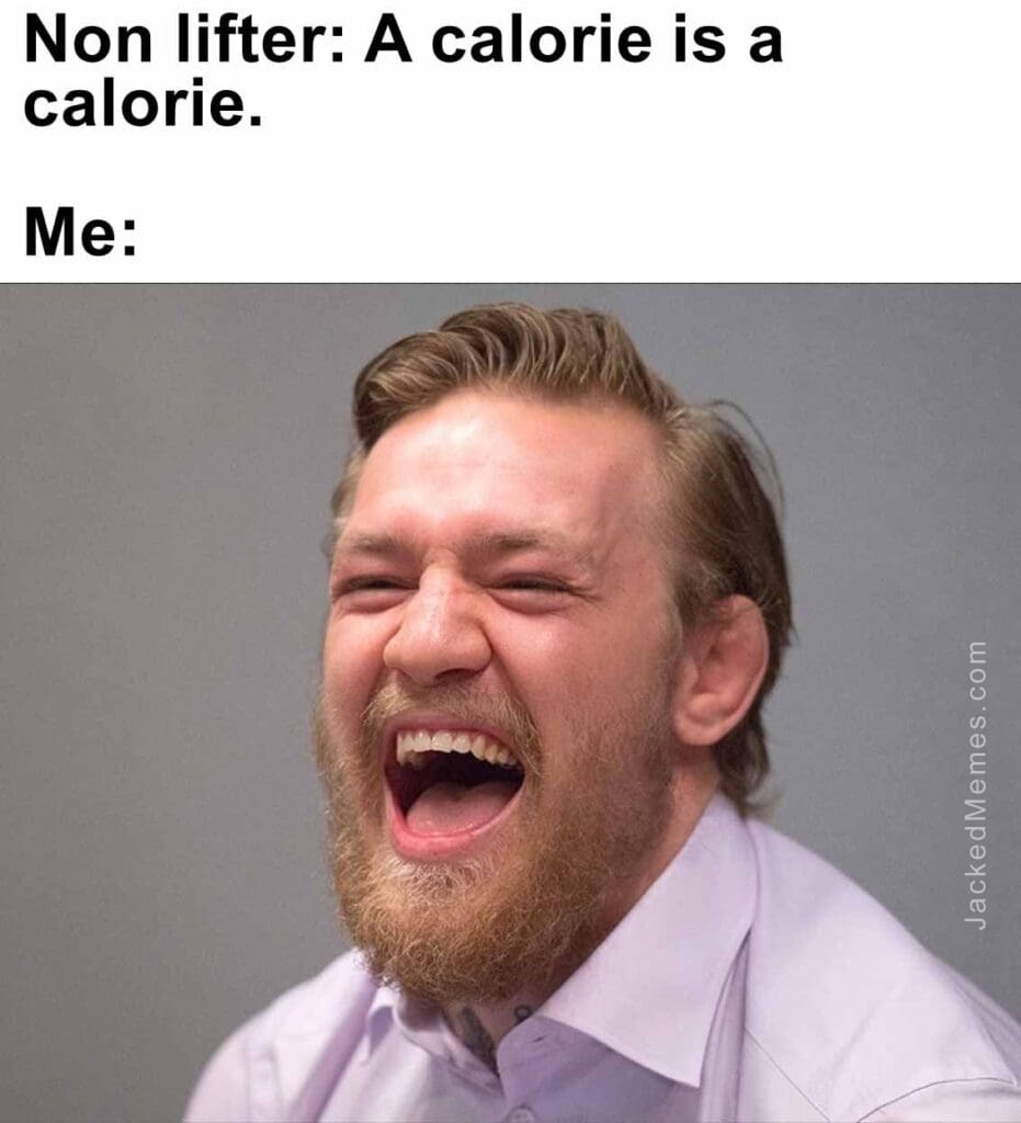 Non lifter a calorie is a calorie.  me