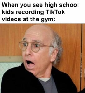 When you see high school kids recording tiktok videos at the gym