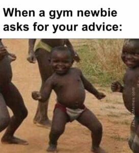 When a gym newbie asks for your advice