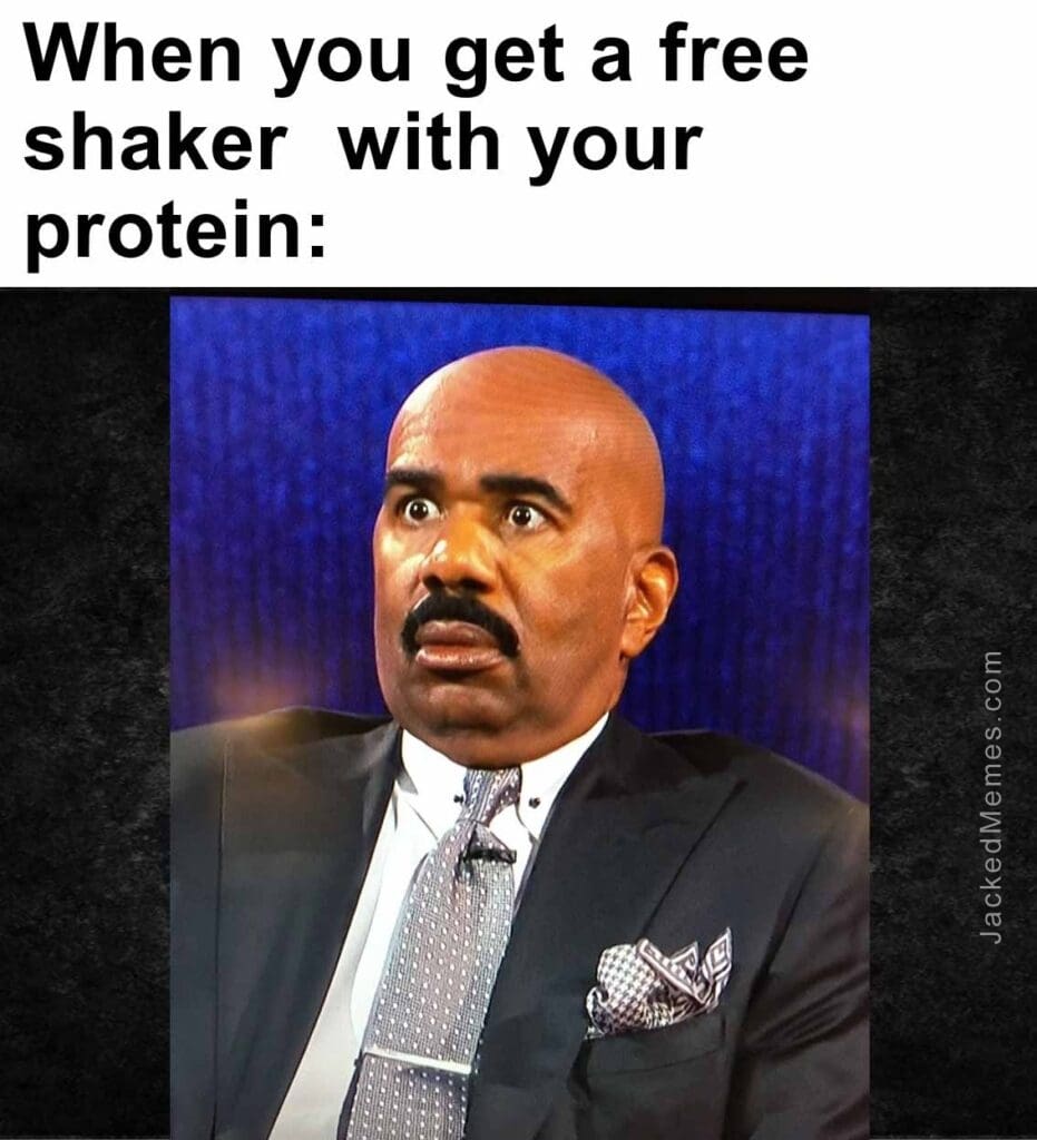 When you get a free shaker  with your protein