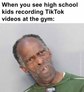 When you see high school kids recording tiktok videos at the gym