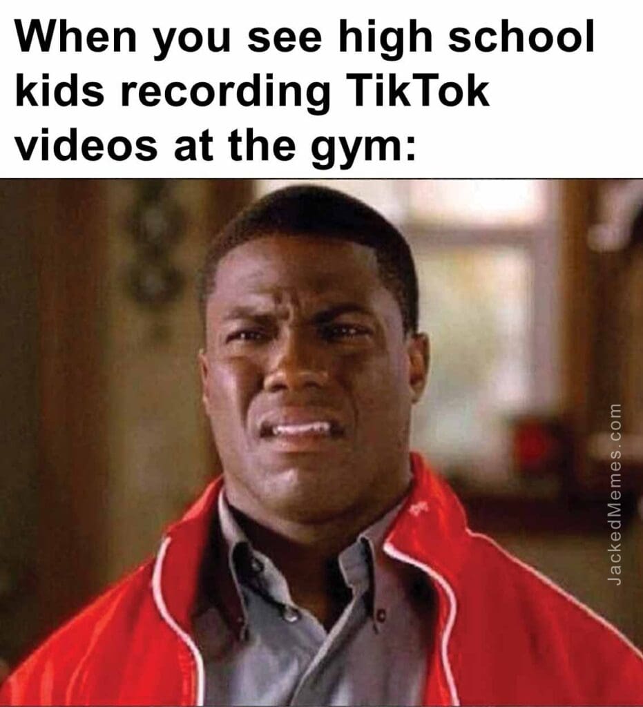 When you see high school kids recording tiktok videos at the gym