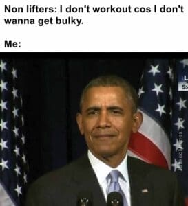 Non lifters i don't workout cos i don't wanna get bulky.  me