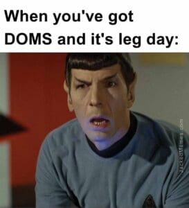 When you've got doms and it's leg day