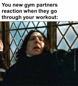 You new gym partners reaction when they go through your workout