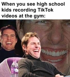 When you see high school kids recording tiktok videos at the gym