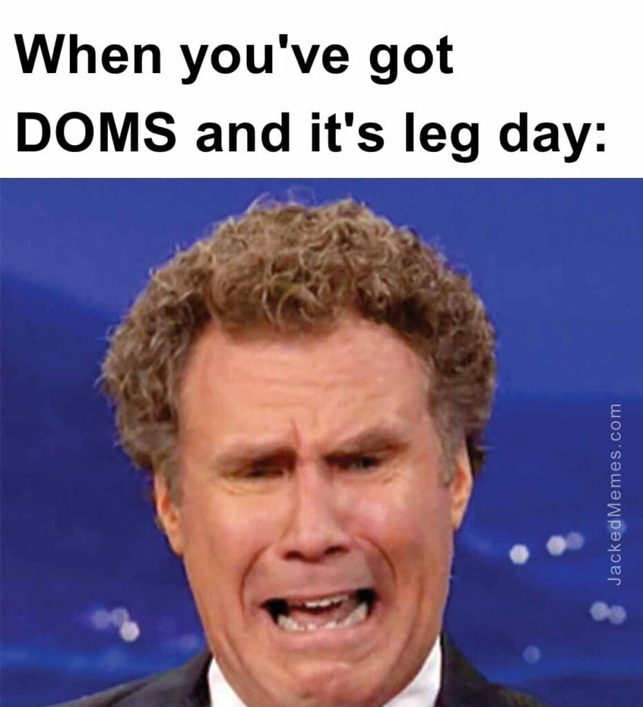 When you've got doms and it's leg day