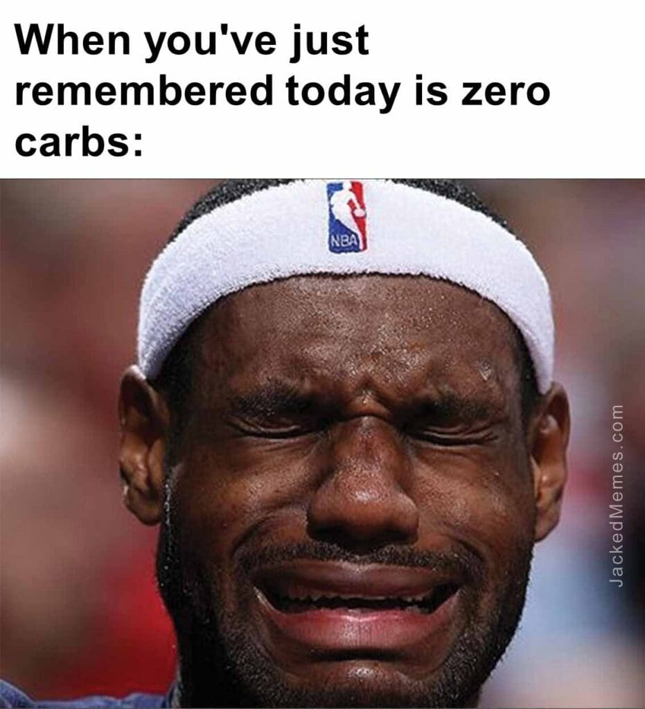 When you've just remembered today is zero carbs