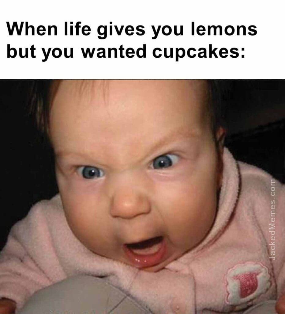 When life gives you lemons but you wanted cupcakes