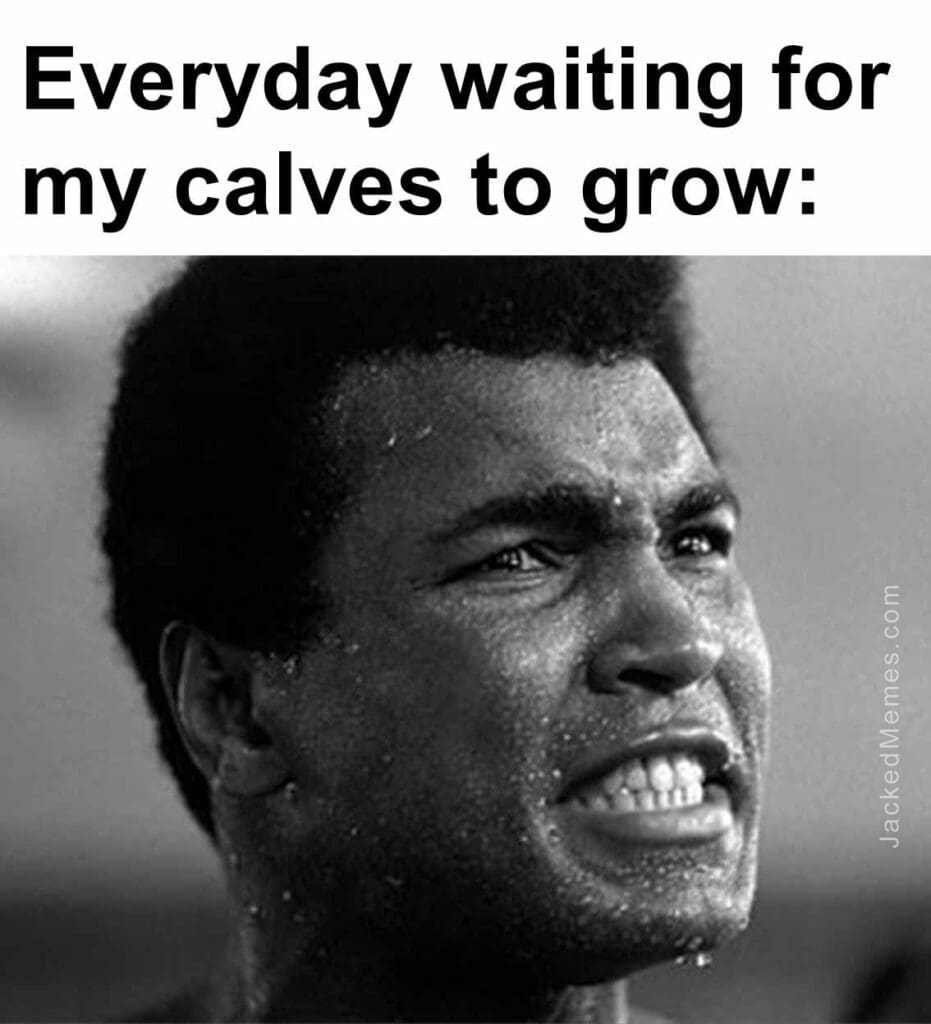 Everyday waiting for my calves to grow