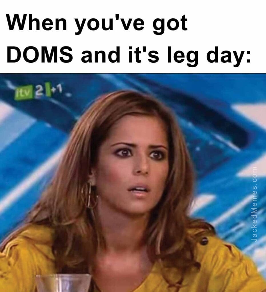 When you've got doms and it's leg day