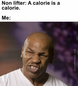 Non lifter a calorie is a calorie.  me