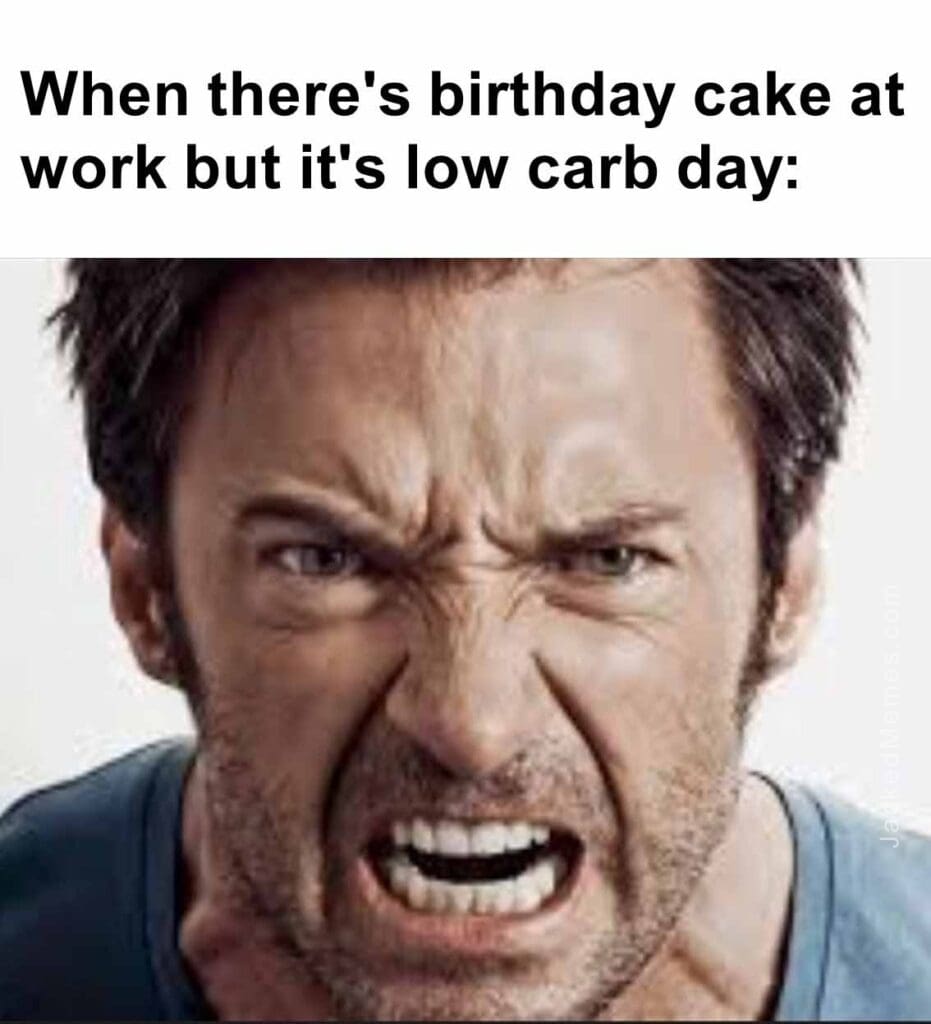 When there's birthday cake at work but it's low carb day