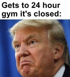 Gets to 24 hour gym it's closed