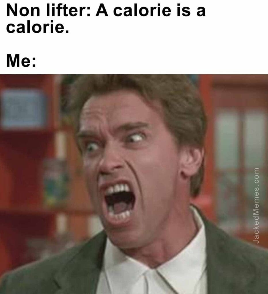 Non lifter a calorie is a calorie.  me