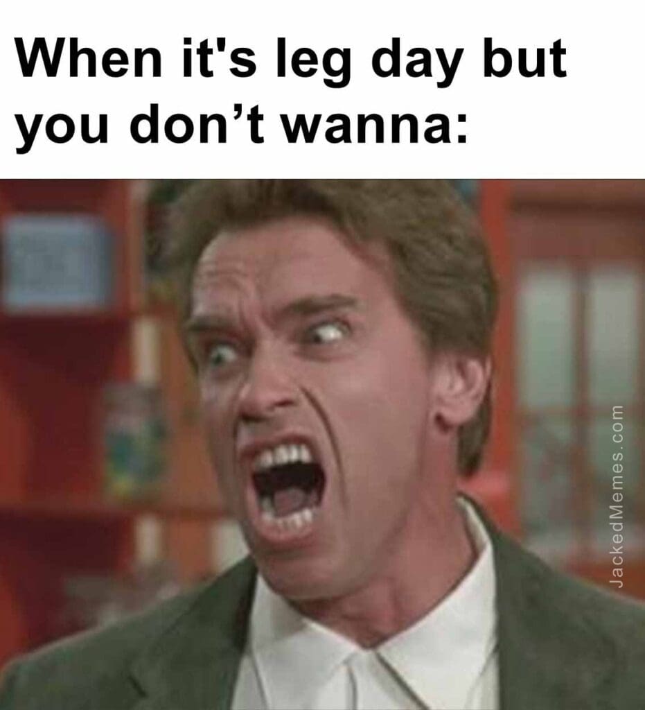 When it's leg day but you dont wanna