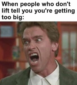 When people who don't lift tell you you're getting too big