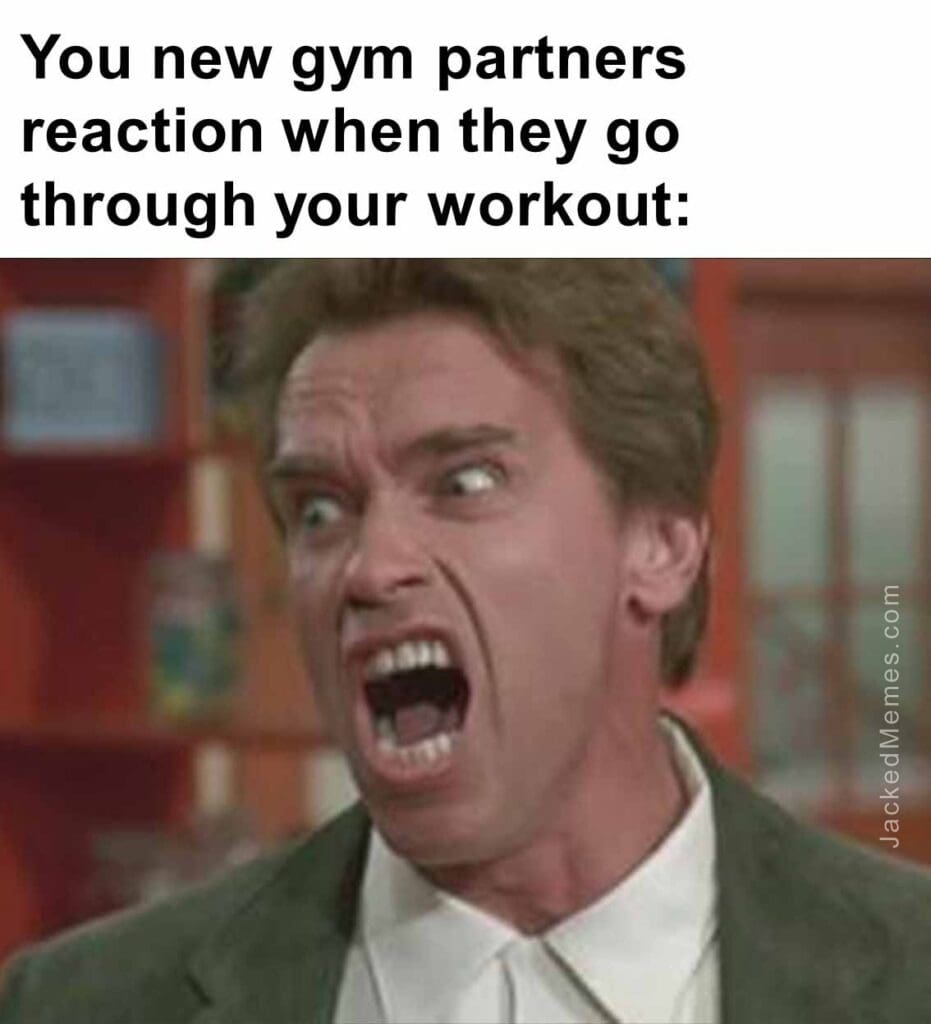 You new gym partners reaction when they go through your workout