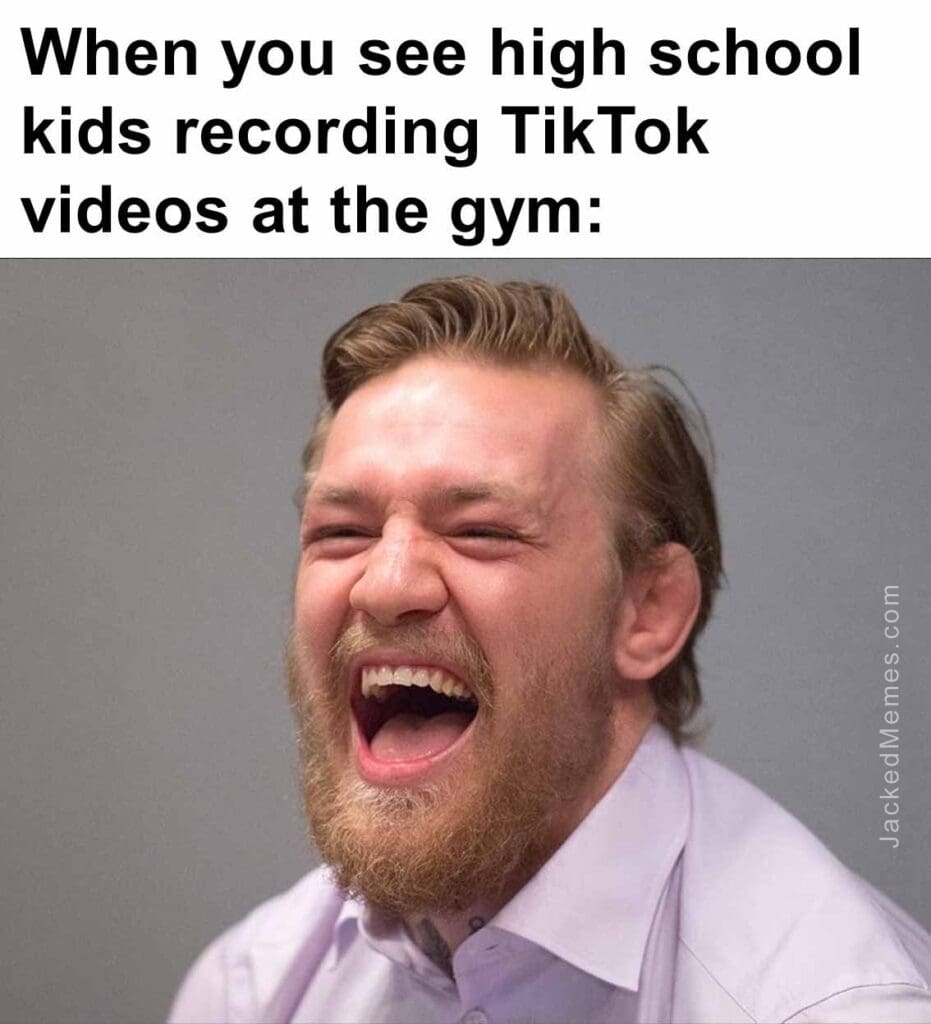 When you see high school kids recording tiktok videos at the gym