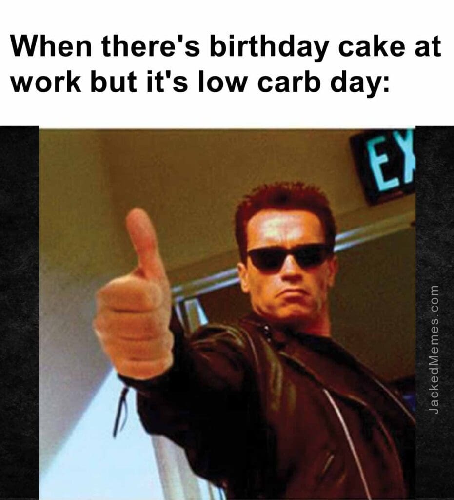 When there's birthday cake at work but it's low carb day