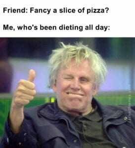 Friend fancy a slice of pizza   me