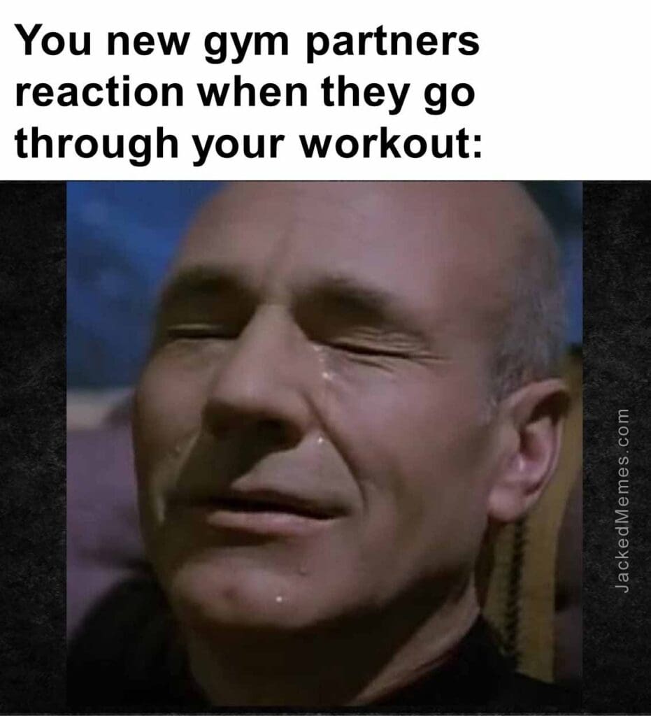 You new gym partners reaction when they go through your workout