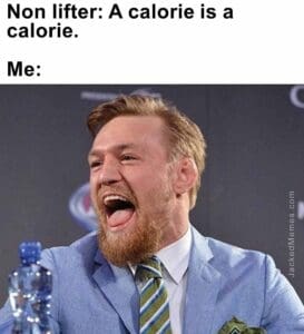 Non lifter a calorie is a calorie.  me