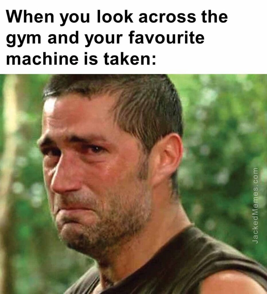 When you look across the gym and your favourite machine is taken