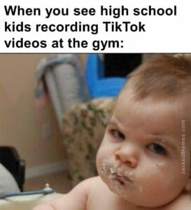 When you see high school kids recording tiktok videos at the gym