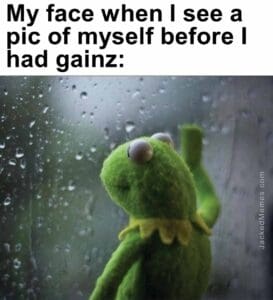 My face when i see a pic of myself before i had gainz