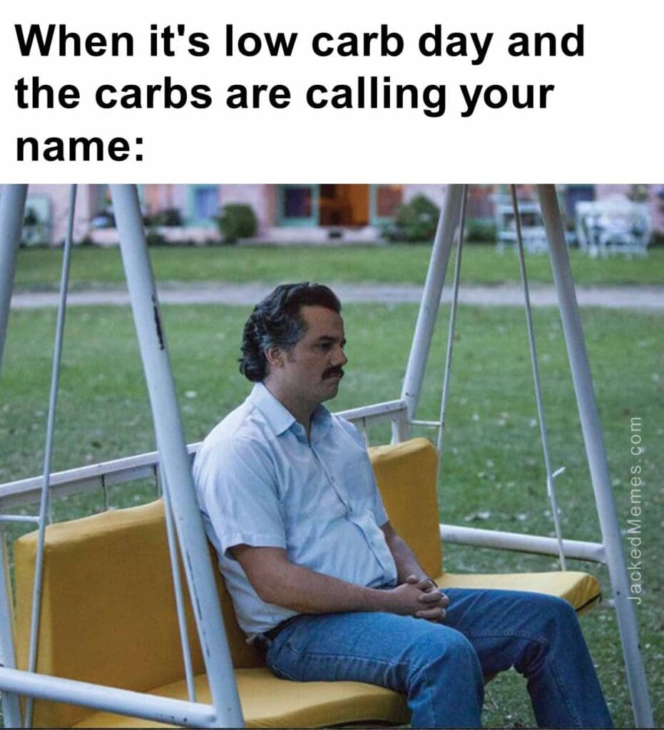 When it's low carb day and the carbs are calling your name