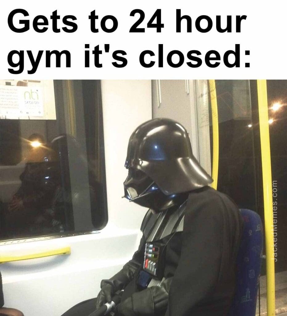 Gets to 24 hour gym it's closed