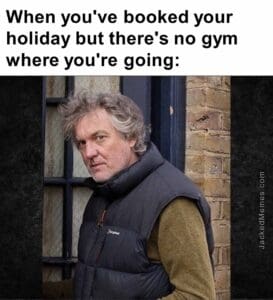 When you've booked your holiday but there's no gym where you're going