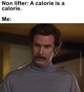 Non lifter a calorie is a calorie.  me